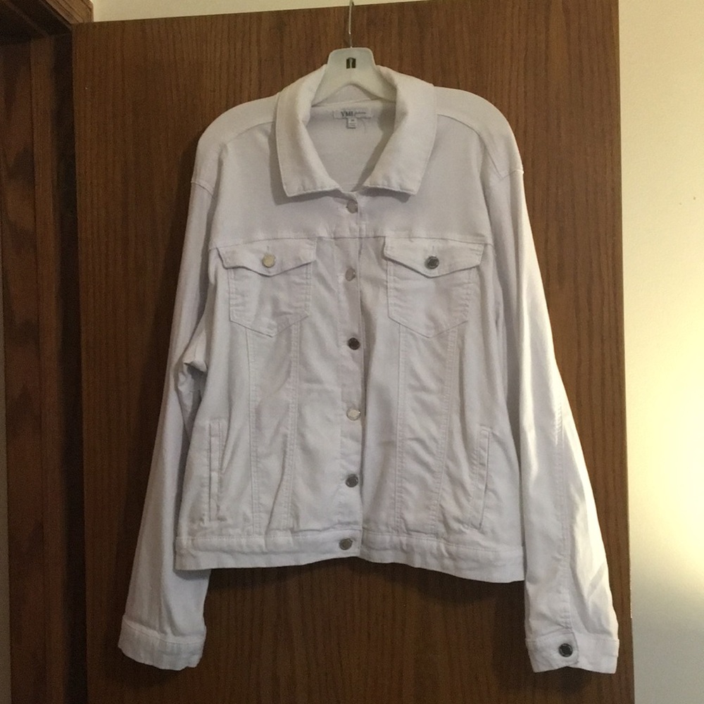 White jean jacket